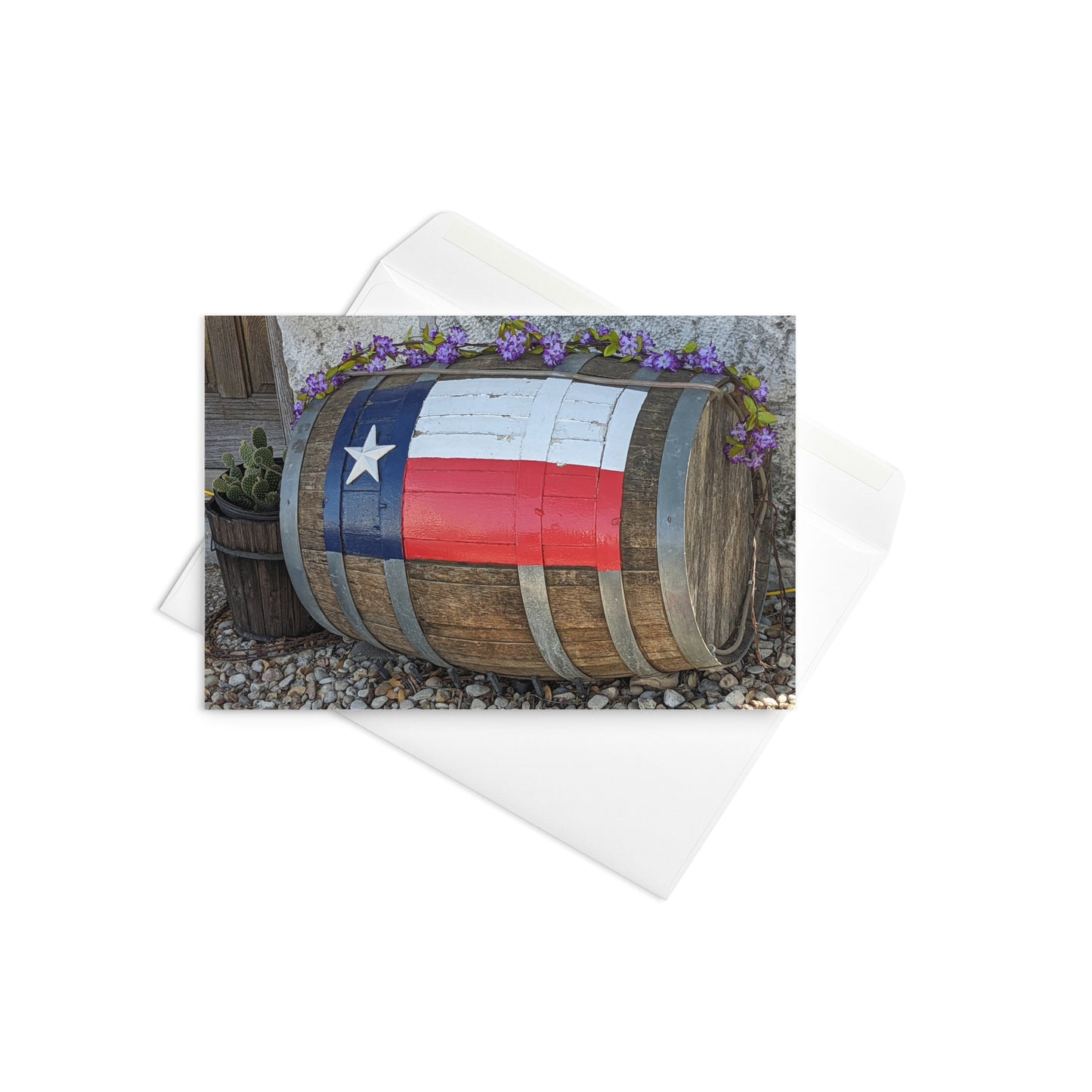 West Coast Wine Style Greeting Card - Lone Star Wine Barrel, Fredericksburg, Texas