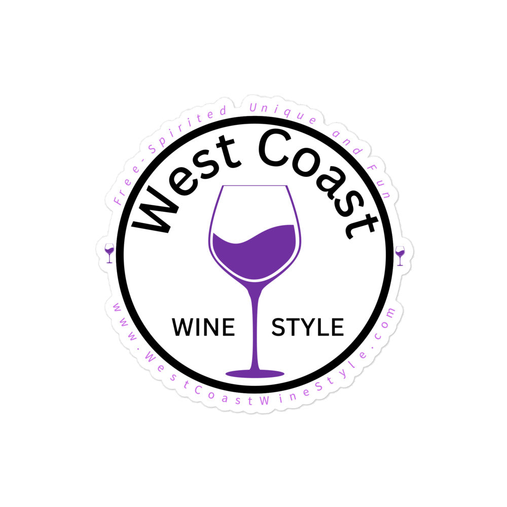 West Coast Wine Style Bubble-free stickers