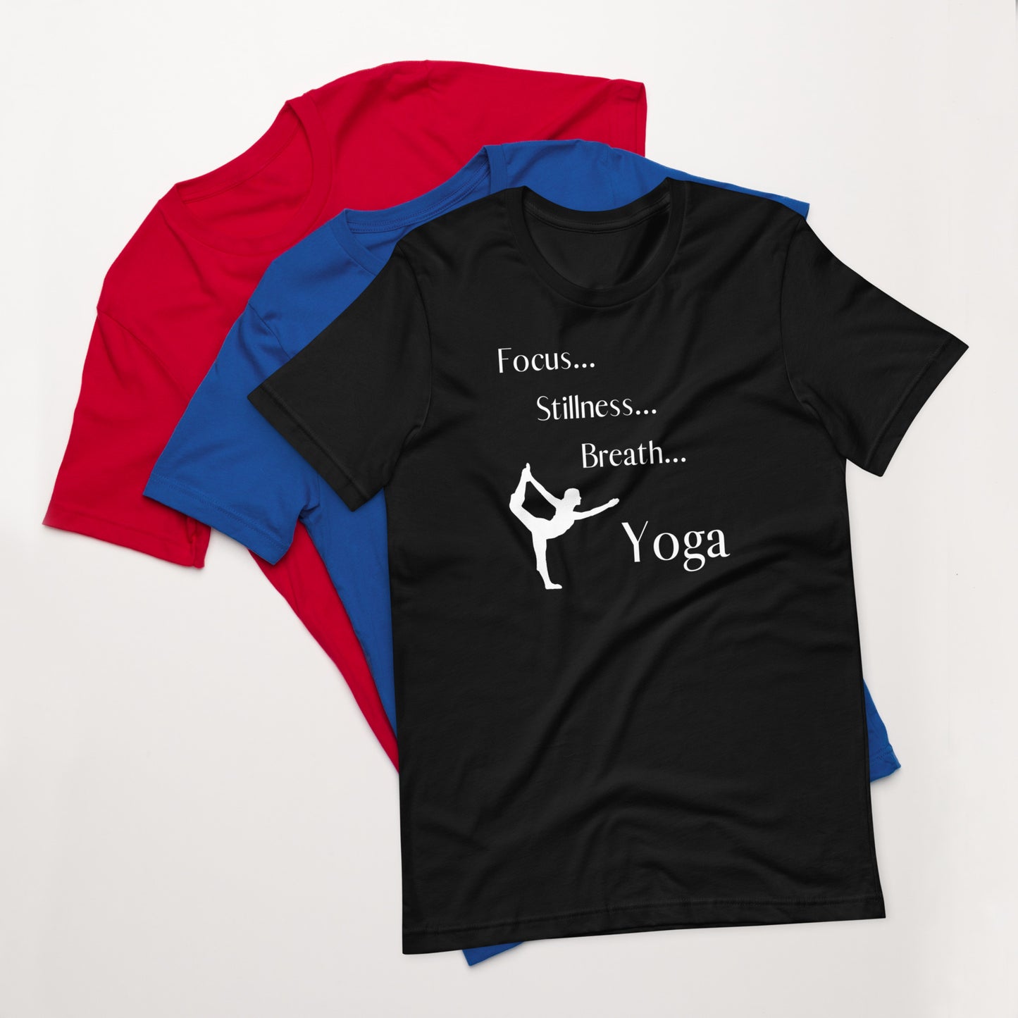 Focus Stillness Breath Yoga Unisex t-shirt