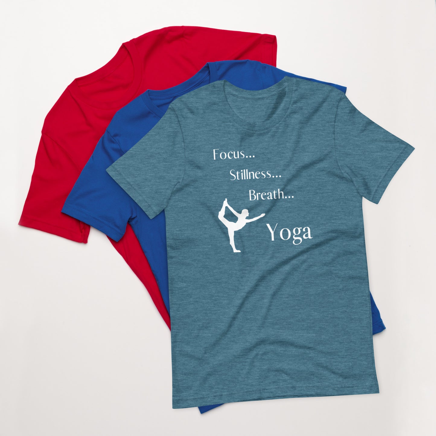 Focus Stillness Breath Yoga Unisex t-shirt