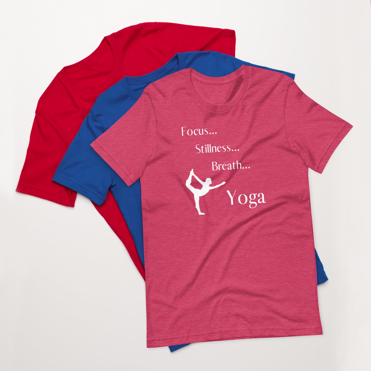 Focus Stillness Breath Yoga Unisex t-shirt